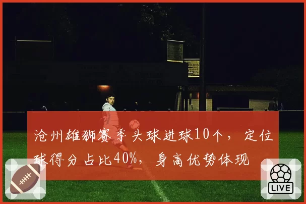 沧州雄狮赛季头球进球10个，定位球得分占比40%，身高优势体现